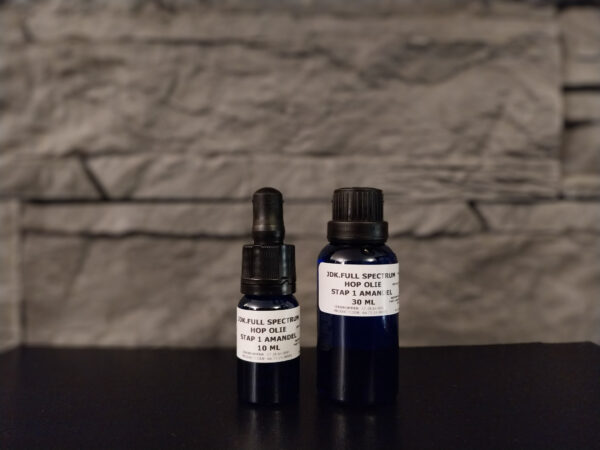 Hop olie stap 1 amandel 10 ml & 30 ml JDK. Full Spectrum Hopolie Stap 1 Amandel